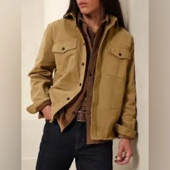 Banana republic UTILITY SHIRT JACKET heavyweight canvas size small - Picture 1 of 12